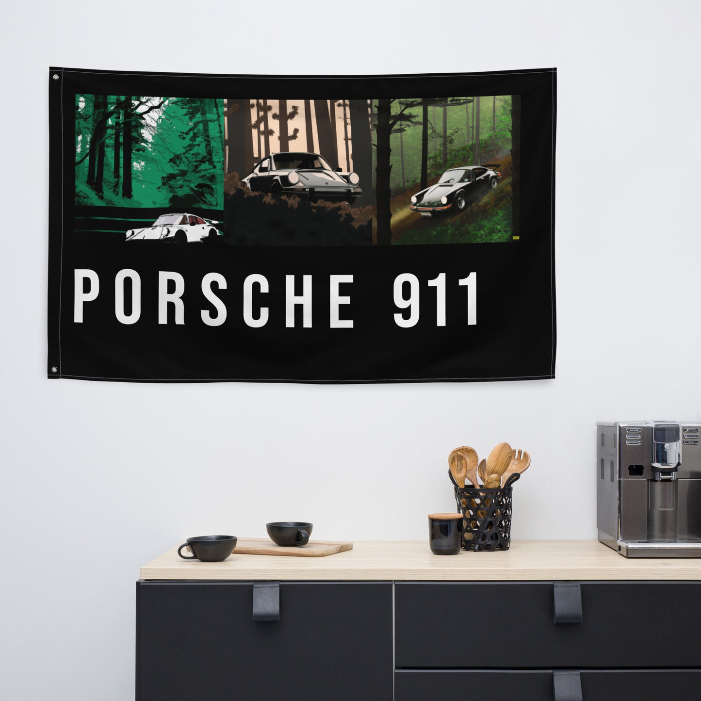 Black Porsche Flag